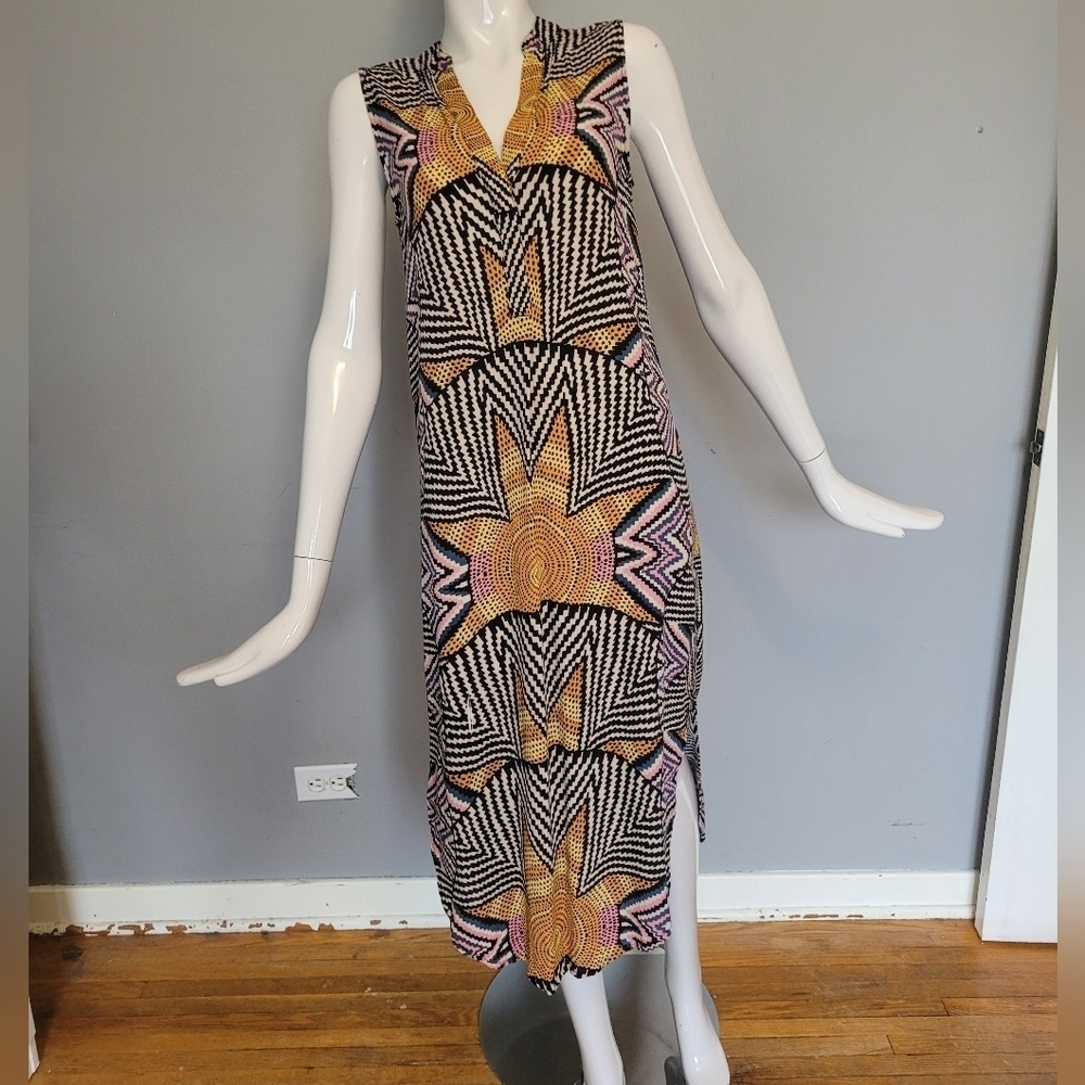 Mara Hoffman Sunrise Printed Shirtdress, New Without Tags, Size XS